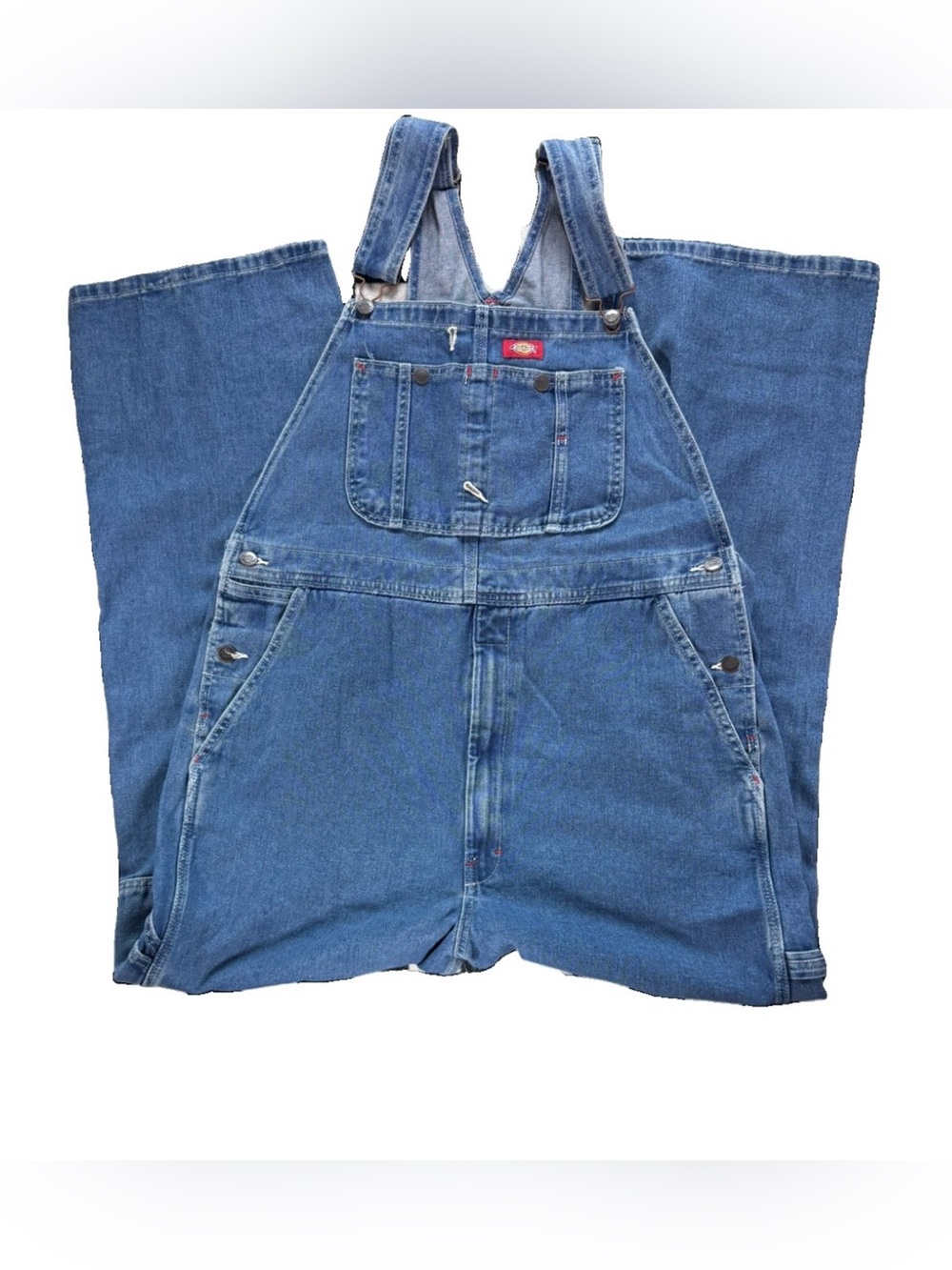 Dickies Denim Overalls Men's 36x32 Blue Workwear Western Farmer Utility